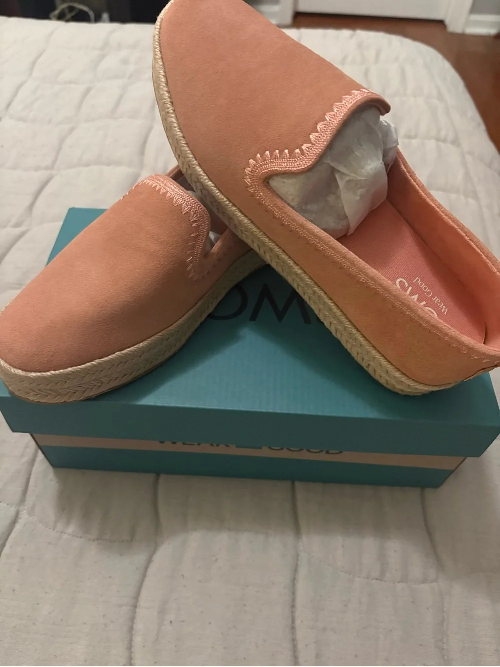 Toms Coral Espadrille Slip-On Flats